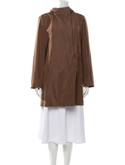Pre-owned Akris Silk Coat In Brown