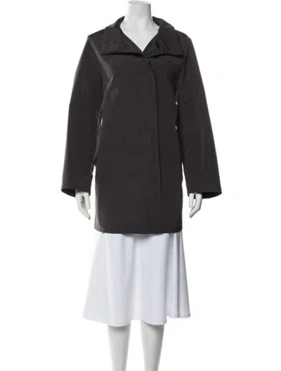 Pre-owned Akris Silk Coat In Grey
