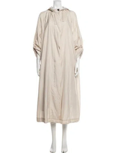 Pre-owned Akris Silk Coat In Neutrals