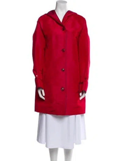 Pre-owned Akris Silk Coat In Red