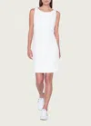 Akris Silk Crepe Shift Dress In White