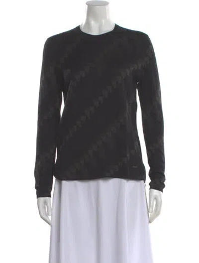 Pre-owned Akris Silk Crew Neck Sweater In Gray