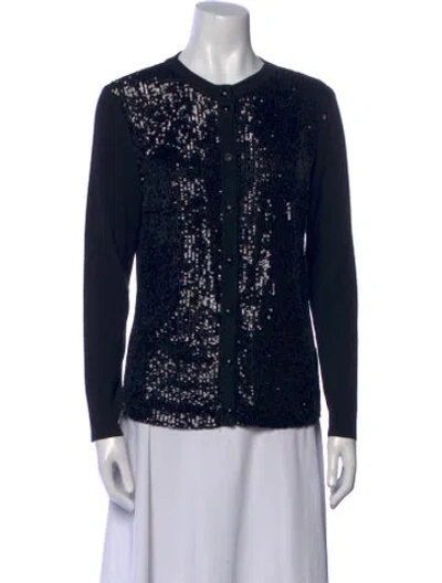 Pre-owned Akris Silk Crew Neck Sweater In Multi