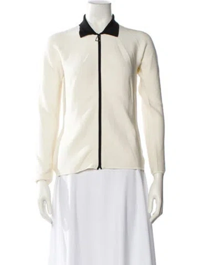 Pre-owned Akris Silk Crew Neck Sweater In Neutral