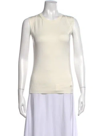 Pre-owned Akris Silk Crew Neck Sweater In Neutral