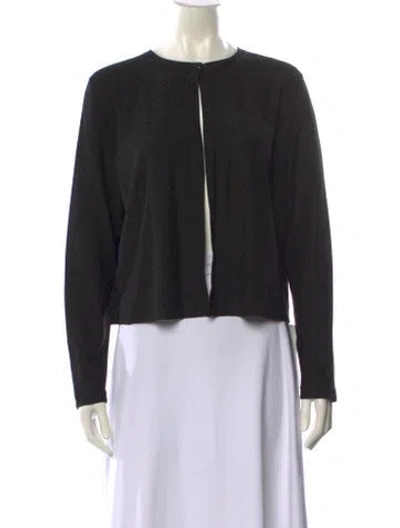 Pre-owned Akris Silk Crew Neck Sweatshirt In Black