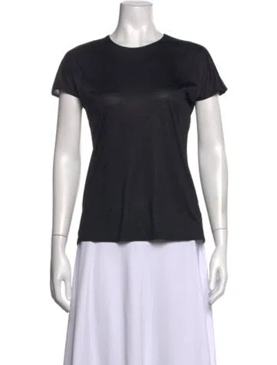 Pre-owned Akris Silk Crew Neck T-shirt In Black