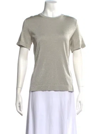 Pre-owned Akris Silk Crew Neck T-shirt In Gray