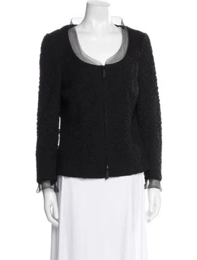 Pre-owned Akris Silk Evening Jacket In Black