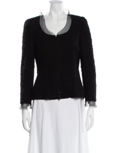 Pre-owned Akris Silk Evening Jacket In Black