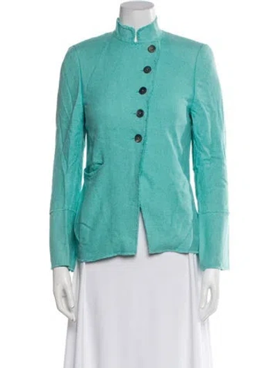 Pre-owned Akris Silk Evening Jacket In Blue