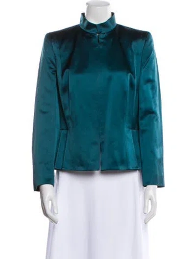 Pre-owned Akris Silk Evening Jacket In Blue