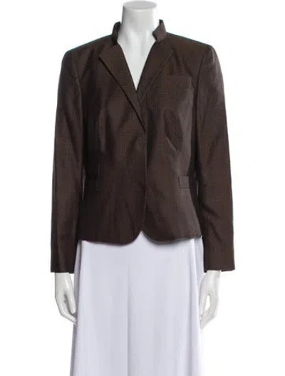Pre-owned Akris Silk Evening Jacket In Brown