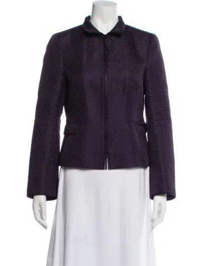 Pre-owned Akris Silk Evening Jacket In Purple