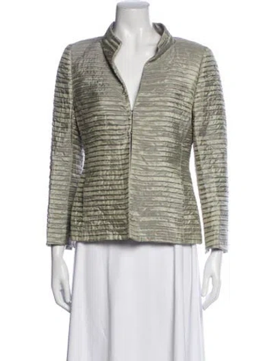 Pre-owned Akris Silk Jacket In Grey