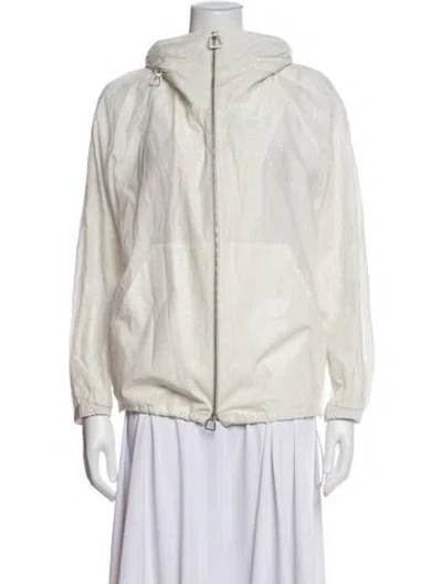 Pre-owned Akris Silk Jacket In Neutrals