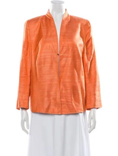 Pre-owned Akris Silk Jacket In Orange