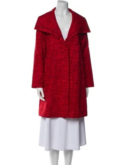 Pre-owned Akris Silk Jacket In Red