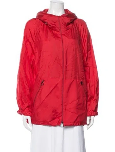 Pre-owned Akris Silk Jacket In Red