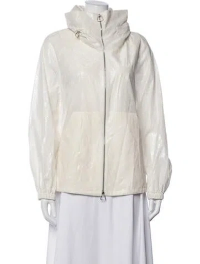 Pre-owned Akris Silk Jacket W/ Tags In Neutral