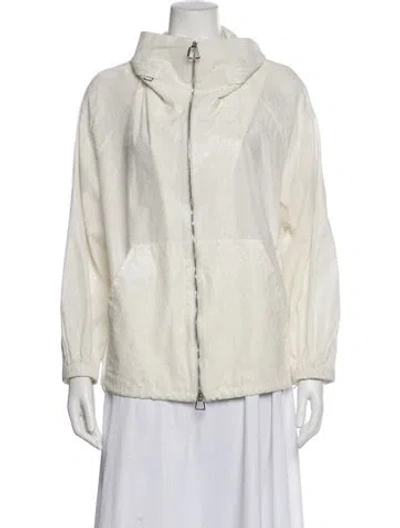 Pre-owned Akris Silk Jacket In White