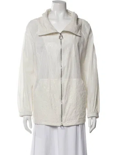 Pre-owned Akris Silk Jacket In White