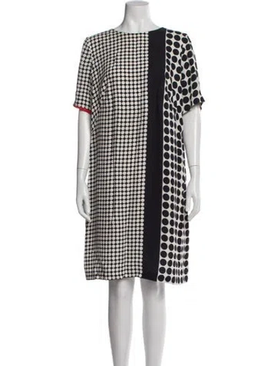 Pre-owned Akris Silk Knee-length Dress In Black