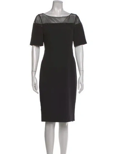Pre-owned Akris Silk Knee-length Dress In Black