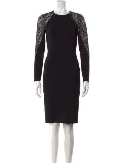 Pre-owned Akris Silk Knee-length Dress In Black