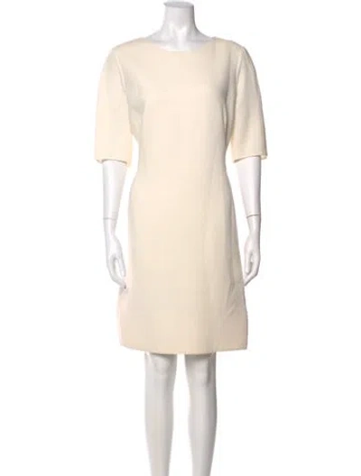 Pre-owned Akris Silk Knee-length Dress In Neutral