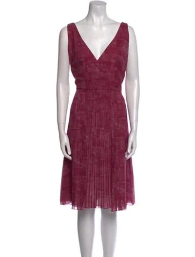 Pre-owned Akris Silk Knee-length Dress In Pink