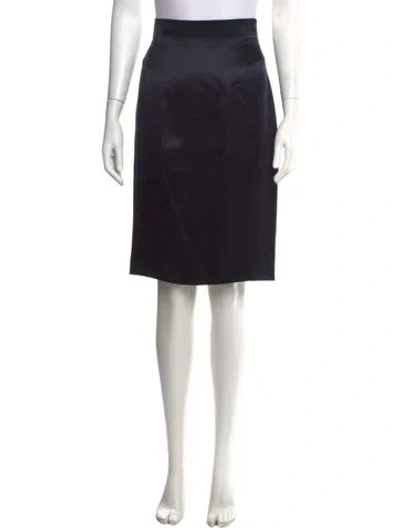 Pre-owned Akris Silk Knee-length Skirt In Black