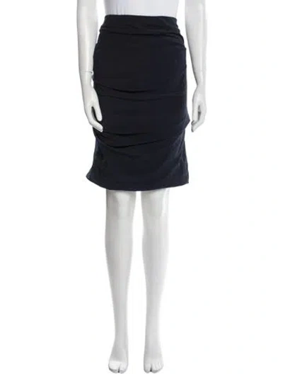 Pre-owned Akris Silk Knee-length Skirt In Blue