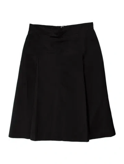 Pre-owned Akris Silk Knee-length Skirt In Blue