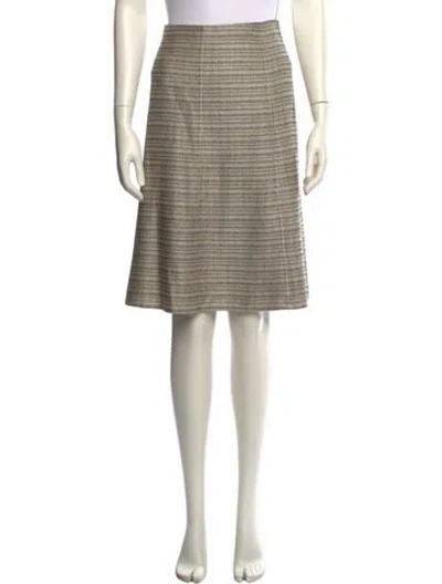 Pre-owned Akris Silk Knee-length Skirt In Neutral