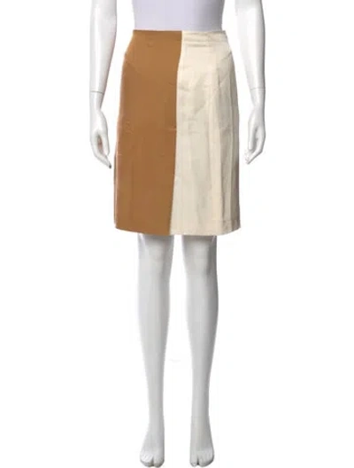 Pre-owned Akris Silk Knee-length Skirt In Neutral