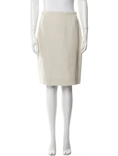 Pre-owned Akris Silk Knee-length Skirt In Neutral