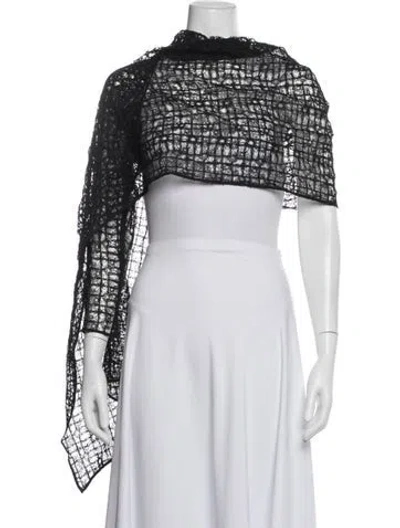 Pre-owned Akris Silk Lace Pattern Sweater In Blue/white