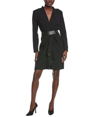 Akris Silk-lined Mini Dress In Black