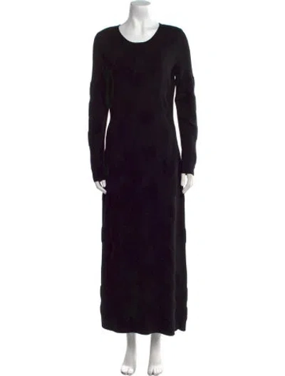 Pre-owned Akris Silk Long Dress W/ Tags In Black