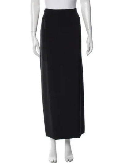 Pre-owned Akris Silk Long Skirt In Black