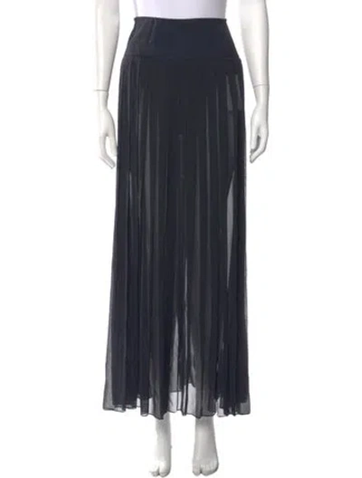 Pre-owned Akris Silk Long Skirt In Blue