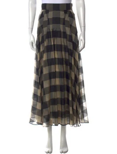 Pre-owned Akris Silk Long Skirt In Neutrals