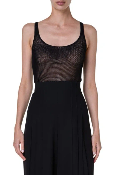 Akris Silk Mesh Tank In Black