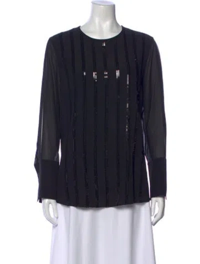 Pre-owned Akris Silk Midi Length Dress In Black