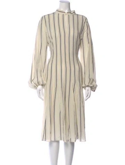 Pre-owned Akris Silk Midi Length Dress In Neutral