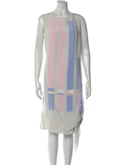 Pre-owned Akris Silk Midi Length Dress W/ Tags In Neutral