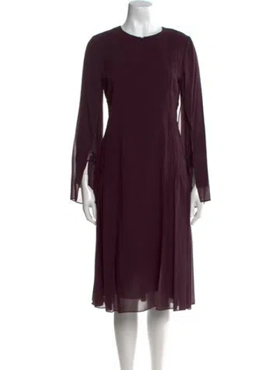 Pre-owned Akris Silk Midi Length Dress W/ Tags In Purple