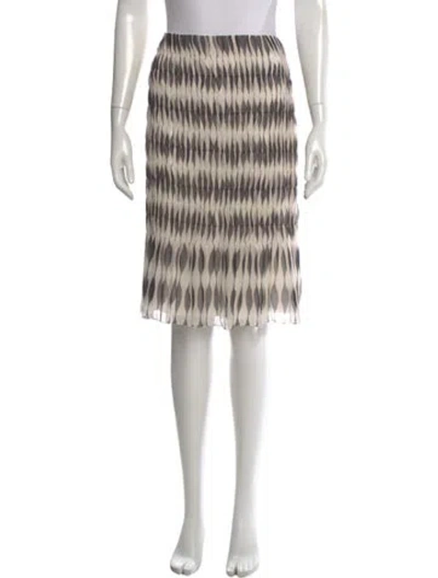 Pre-owned Akris Silk Midi Length Skirt In Black