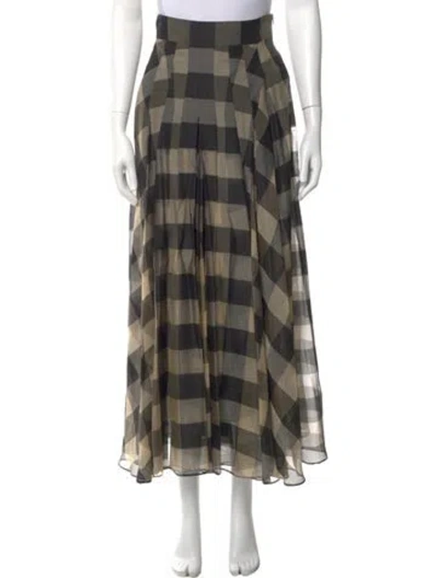 Pre-owned Akris Silk Midi Length Skirt In Neutral